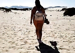 For one day I visited Fuerteventura during my cruise. I took a rented car and went to the dunes of Corralejo. There I walked to the beachline and enjo