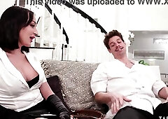 Hubby screwing his large titties tranny wifes taut booty BB