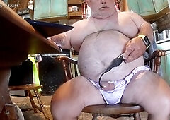 Mark Fletcher enjoys his exciting beaded sound toy for ultimate pleasure