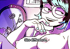 Hot anime girl stuffed massive cock in kinky cartoon bedroom sex