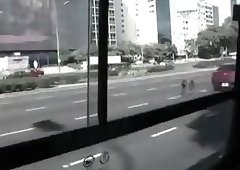 Amateur bus sex with a tranny