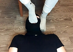 Sexy Girl After Gym In Nike Gray Socks Domination And Gagging Socks