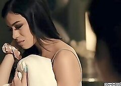 To save her gf the latina agrees to fuck her creepy stepbro