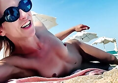 Miss Daisy Diamond In Relaxing At The Nudist Beach