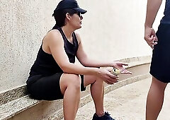 Dyke gal lost wager on football, didn't pay and had to give it to her mechanic ally..., The wicked gal paid with her twat, this babe had at no ti