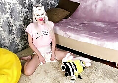 DIAPER: Adult baby Mia Mimi soaked and ribald playtime