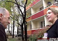 German Tall Housewife Approached And Fucked By Grandpa On The Street
