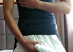 Hot Chinese sport stud sock fetish jerk off