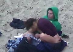 Teen Couple at Beach have Sex Fun Caught Hidden Camera
