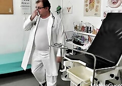 Slutty Granny Caught Cumming with Banging Machine