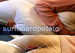 Nutting arms free-for-all from my beloved guts plaything in sofa