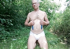 Outdoor casting with gimp Sklave-Franzd experiencing domination and submission