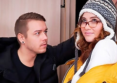 Nipple-pierced teen casual sex