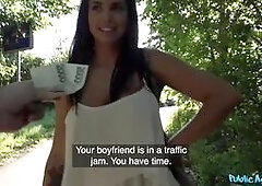 I saw Chloe Lamour standing around, and heard her telling someone off on the phone. As she walked away, I turned to her and asked her if she was a sta