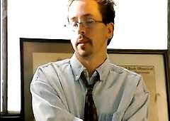 Stunning busty blonde slut gets her pussy screwed hard in the office