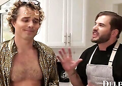 Delphine Films- April Olsen's Wicked Cooking Show Turns Into a Hawt THREE-SOME
