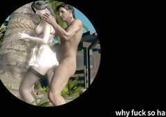 3D Hot Mature MILF Wearing Sexy Lingerie Cheating with Big Dick on the Beach