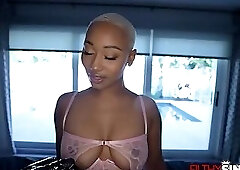 Thick Ass Daphne gets oil rubbed and then fucked hard