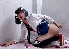 Shemale cumshot, assfuck