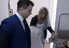 Debt4k. whorey teen wife cheats on husband for currency in