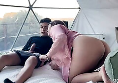 My girlfriend and I got indeed slutty and drilled on her parents daybed