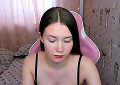 Very pretty natural boobs and face teen
