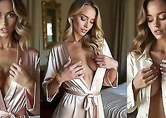 AI Generated supermodel chicks taking off their tops to disclose their outstanding boobs