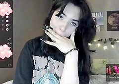 Solo play with a modest member and voluptuous booty on webcam