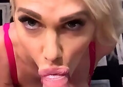 Blonde whore takes big cock in public and cumshot load