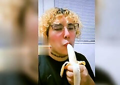 Lascivious Alt Femboy Eats a Banana