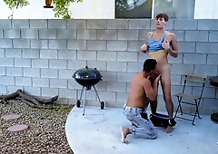 18yo Step son Enjoys The Garden With Step dad Gay Porn