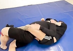 KourtneyInked shows him who has greater quantity vigour on the mats and makes him tap over and over afresh Masked rider decideds to cheat and jumps on