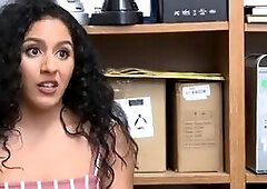 Latina employee strips searched then fucked by store officer