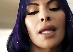 Busty shemale Foxxy tight ass fucked in doggystyle