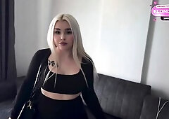 A stern gal from the tax office came to collect a priceless, but left with a creampie! CUM IN SNATCH!