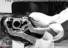 Latin beauty plays, positions and masturbates in front of her mirror- Salmakia