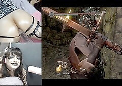 Cute goth femboy gets a pounding while gaming