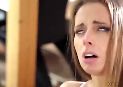Starved Bombshell Sucks And Rides Lovers Cock