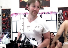 backstage of the perv anal threesome scene with Natasha Ink and Miriam More,pissing - PissVids