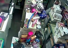 Str8 caught fucking on security camera in store