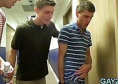 Put on his knees&throat-fucked