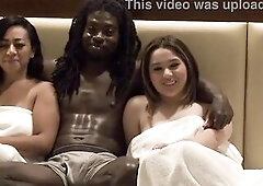 Sharing His Large Ebony Schlong: Lacey Laze and Liz Gray