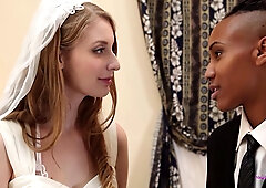 Freshly Married These Lesbians Get Down For Sensual Interracial Sex With A Huge Sex Toy