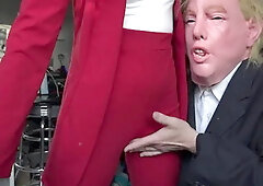 President Grabs Pussy. Reporter Girl Has Interest in Pussy Grabbing. Will You...