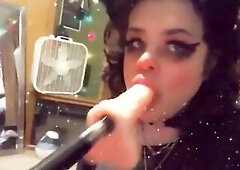 Trans femboy uses screw machine