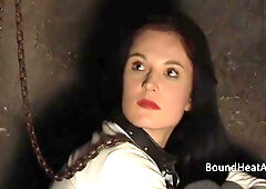 Bound Lesbian Slave Whipped And Spanked While Tied Up