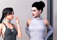 Jude as a sissy in a sundress poses as a model at the new store