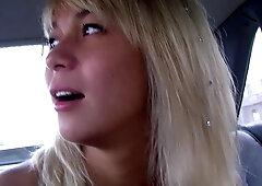 Daisy in hot chick and a horny guy enjoy street fucking