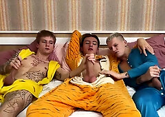 lovely lads have fun with each other, after which they start to entice each other into fuckfest