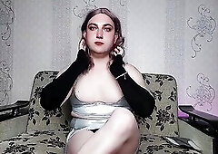 Hawt Golden-haired big beautiful woman Tranny Large Bubble Ass Large Booty Butt Ladyboy Sissy Femboy Crossdresser Kitty